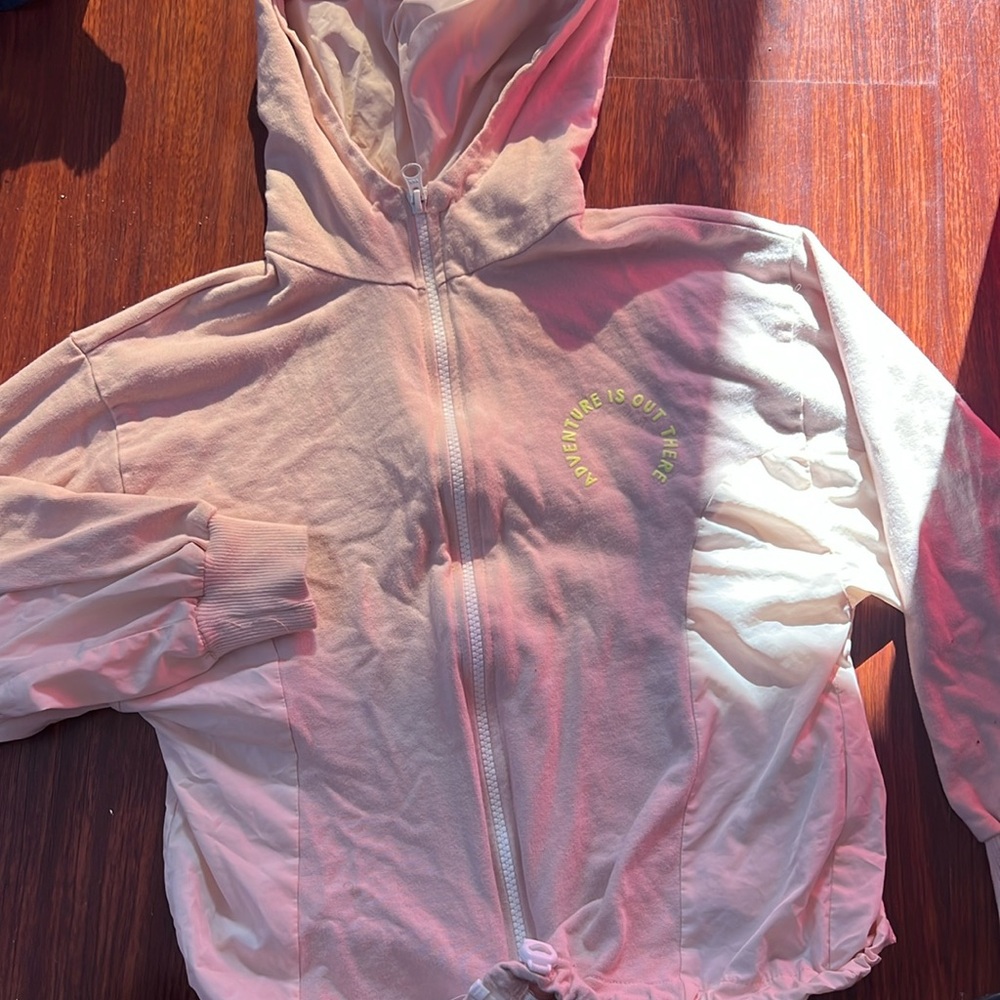 Light pink zip hoodie